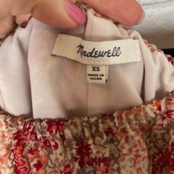 Madewell Silk Off the Shoulder Paisley Dress - Picture 5 of 12